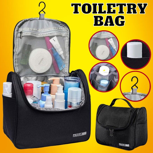 Travel Toiletry Bag For Men & Women (Cosmetics Makeup & Shaving Organizer)