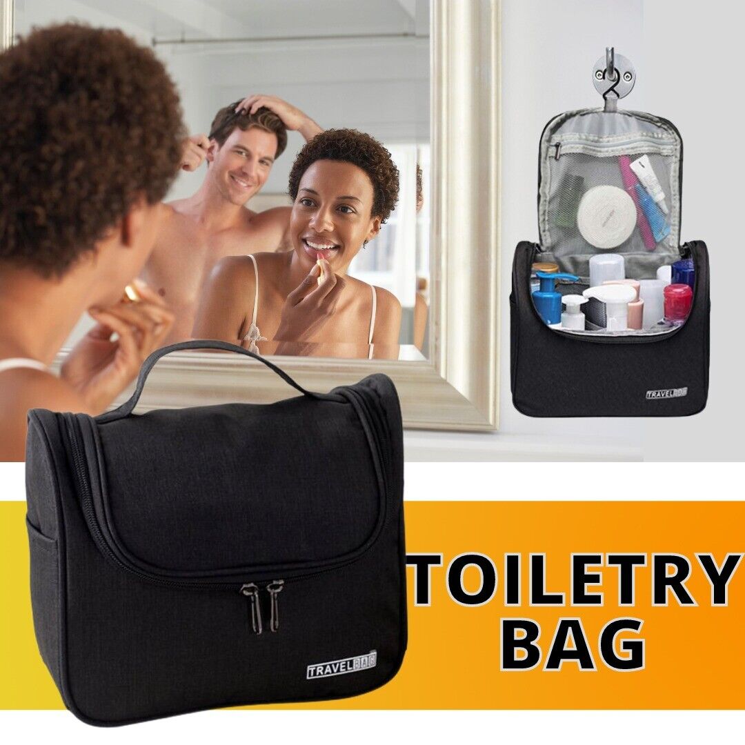 Travel Toiletry Bag For Men & Women (Cosmetics Makeup & Shaving Organizer)