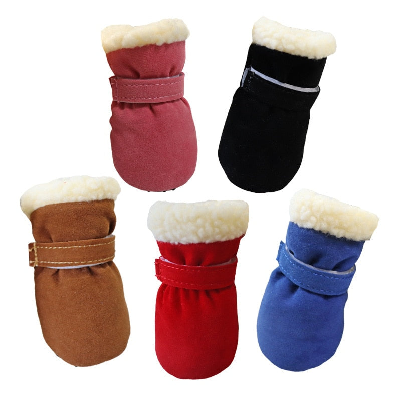 Dog Shoes Thick Warm Waterproof (Anti-slip Rain Snow Boots)