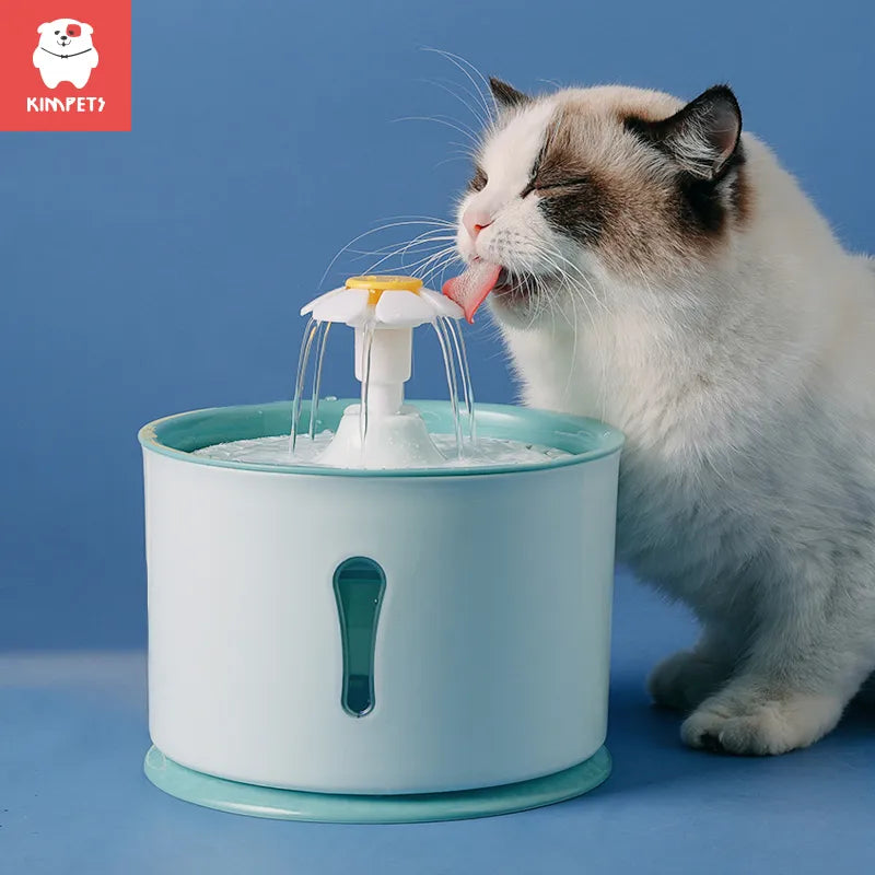 LED Automatic Cat Drinking Water Fountain 2.4L (Activated Carbon Filters )