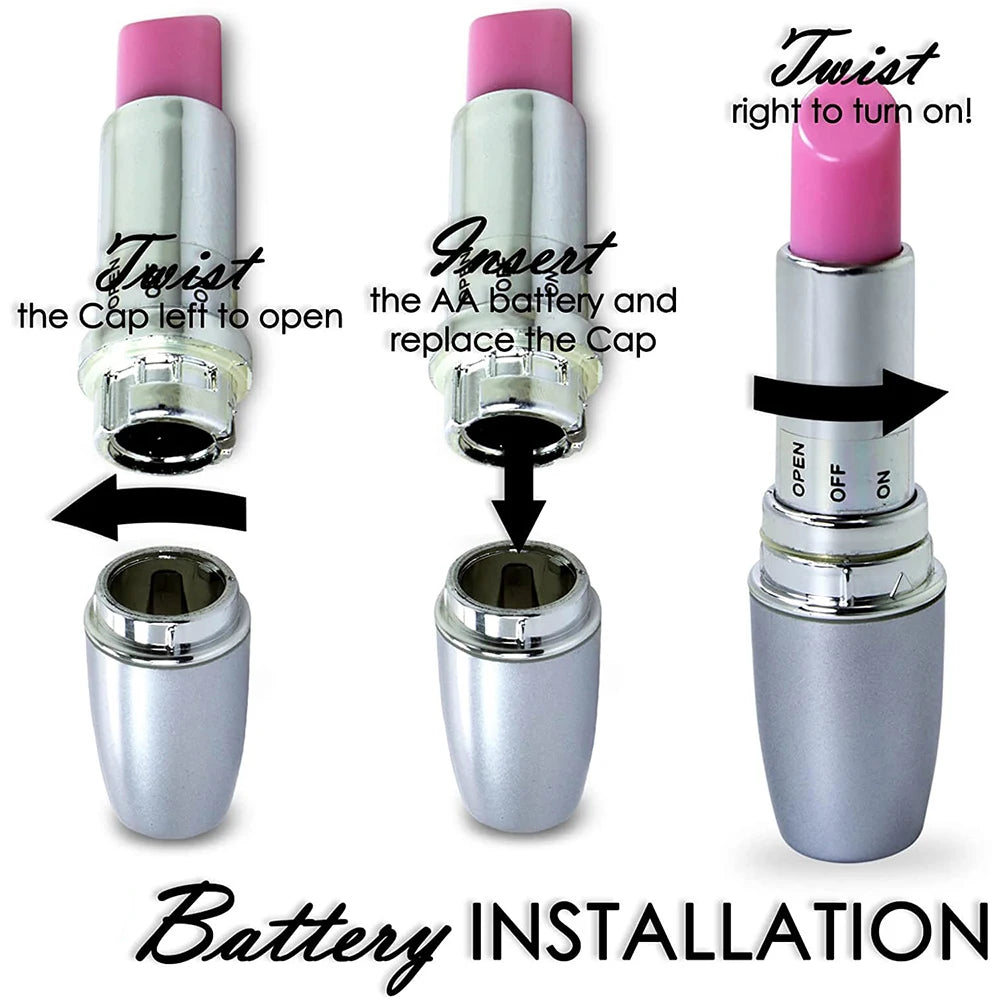 Vibrator Mini Lipstick (Adjustable Speed, Noiseless, Bullet Clitoris Stimulator, Massage Erotic Sex Toys, Women Adult Products)