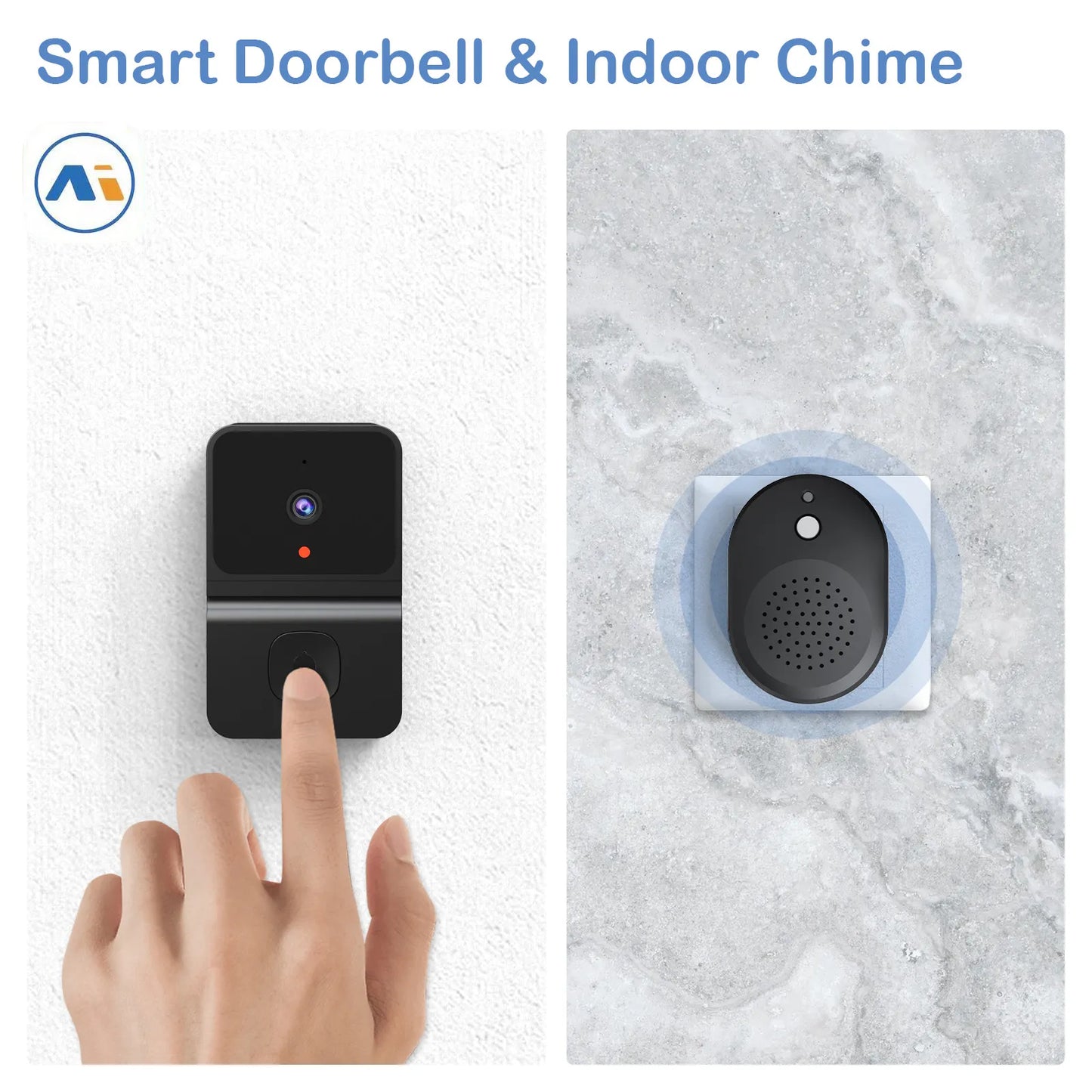 Doorbell HD Camera (Night Vision Video & Intercom Voice)