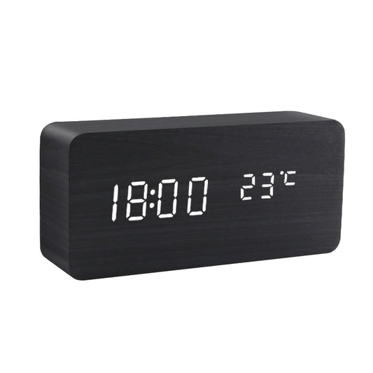 Alarm Clock LED (Wooden Style & Voice Control)