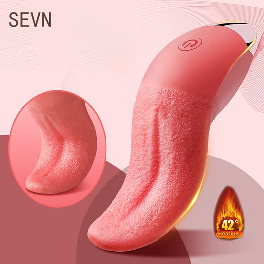 Licky Tongue Vibrator (Heating Mini Sex Toys for Women Clit Stimulator G-spot & Nipple)