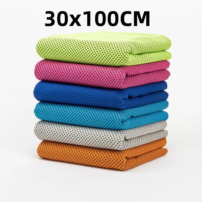 Fast Cooling Microfiber Towel (Quick-Dry Summer Thin Travel Breathable Beach Towel Outdoor Sports Running Gym Yoga Camping)