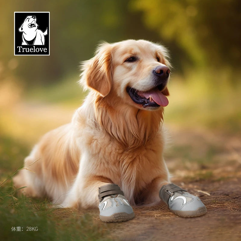 Dog Shoes Breathable Soft Outsole (Sole Flexible Truelove Classic Outdoor Dog Boots All Breed) (4Pcs)