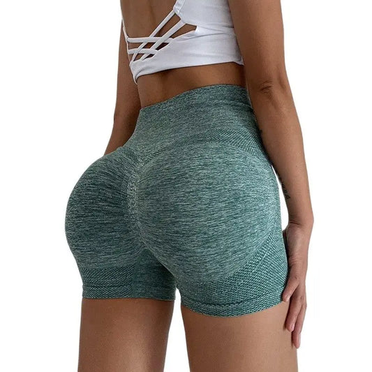 Women High Waist Seamless Gym Shorts (Running Sports Short Leggings Sexy Yoga Shorts Push Up Sport Shorts)