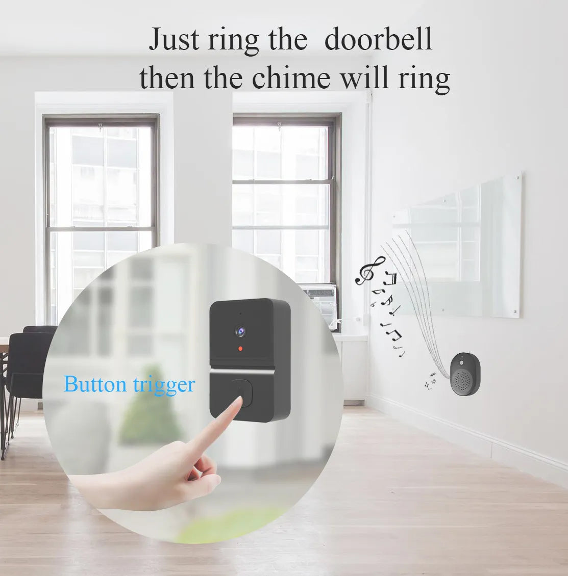 Doorbell HD Camera (Night Vision Video & Intercom Voice)