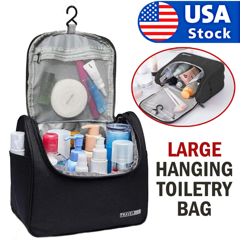 Travel Toiletry Bag For Men & Women (Cosmetics Makeup & Shaving Organizer)