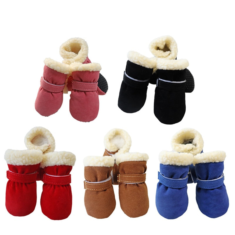 Dog Shoes Thick Warm Waterproof (Anti-slip Rain Snow Boots)